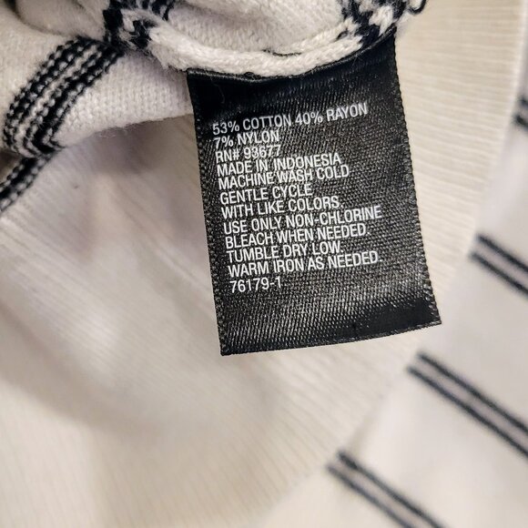 Worthington Womens CrewNeck Long Sleeve Sweater Large White/Black - Picture 4 of 6